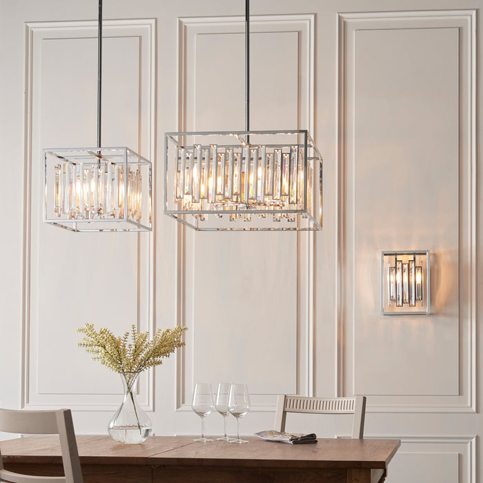 Sophisticated Bevelled Glass Crystal Chandelier