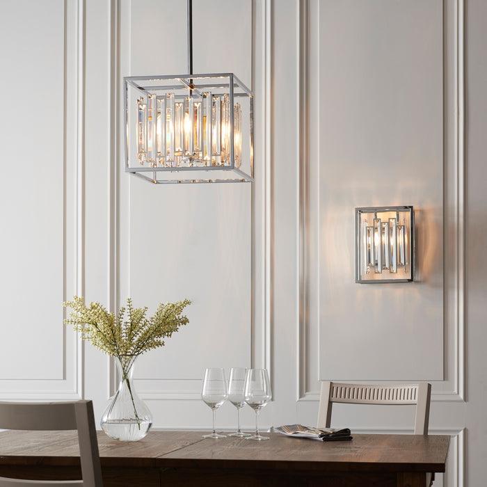 Sophisticated Bevelled Glass Crystal Chandelier