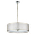 Cordero Ceiling Light Pendant in Satin Nickel & White