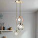 Modern Multi-Pendant Light with Mixed-Plated Finish and Hoop Design