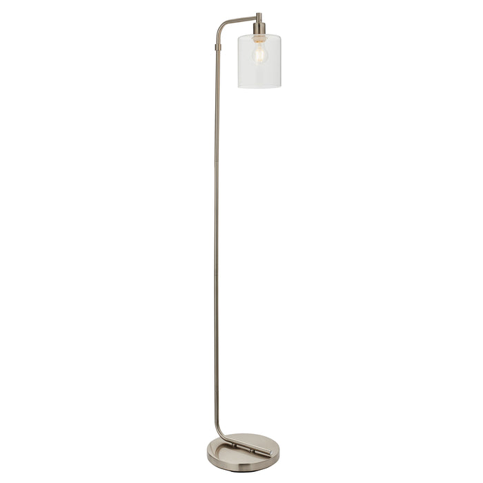 Toledo Floor Lamp in Brushed Nickel / Clear