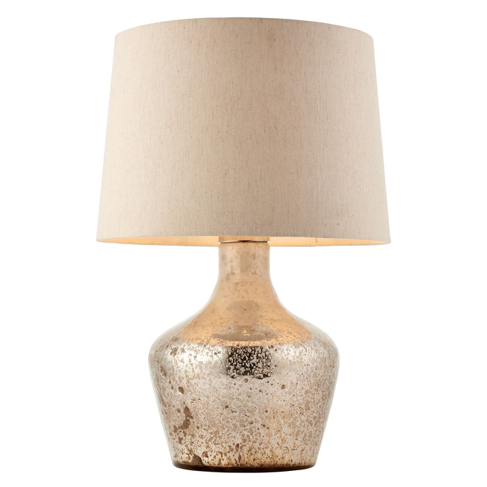 Meteora Gold Foil Table Lamp With White Shade