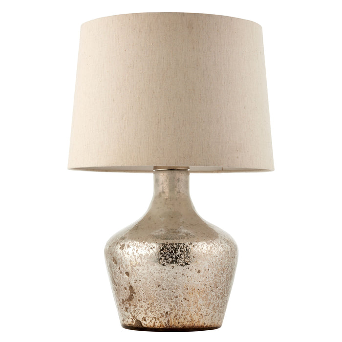 Meteora Gold Foil Table Lamp With White Shade