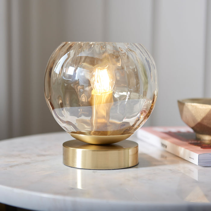 Dimple Light Table in Brushed Brass / Champagne