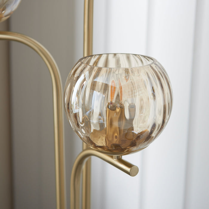 Dimple Light Floor in Brushed Brass