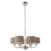 Highclere Pendant Light in Brushed Chrome and Charcoal