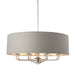 Highclere 8 Pendant in Charcoal / Nickel