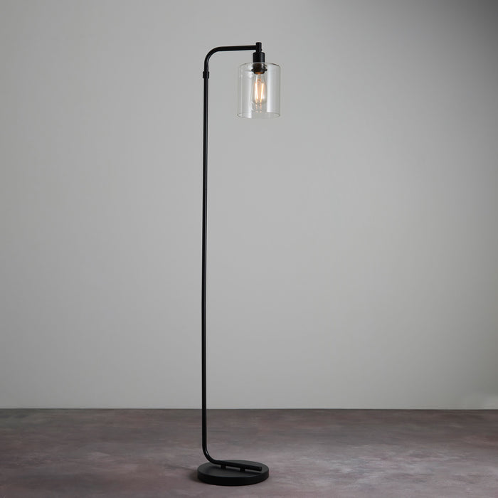 Toledo Floor Lamp in Clear / Matt Black