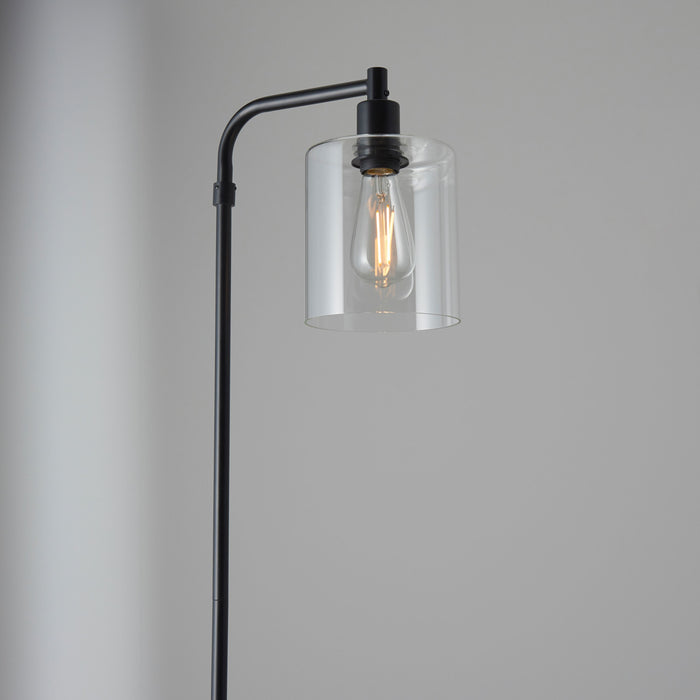 Toledo Floor Lamp in Clear / Matt Black