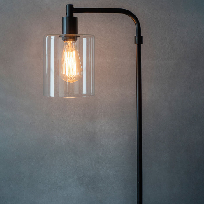 Toledo Floor Lamp in Clear / Matt Black