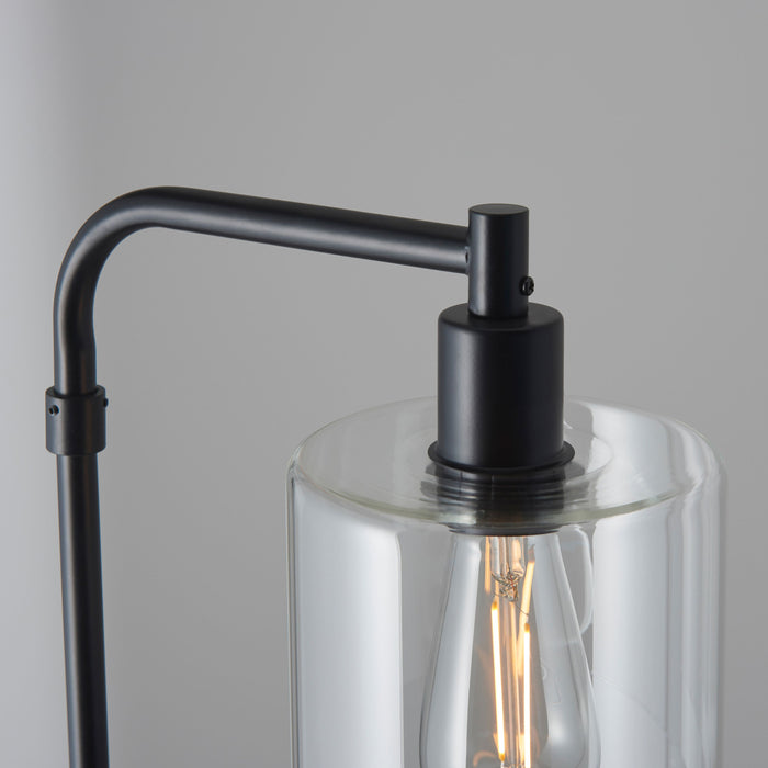 Toledo Floor Lamp in Clear / Matt Black