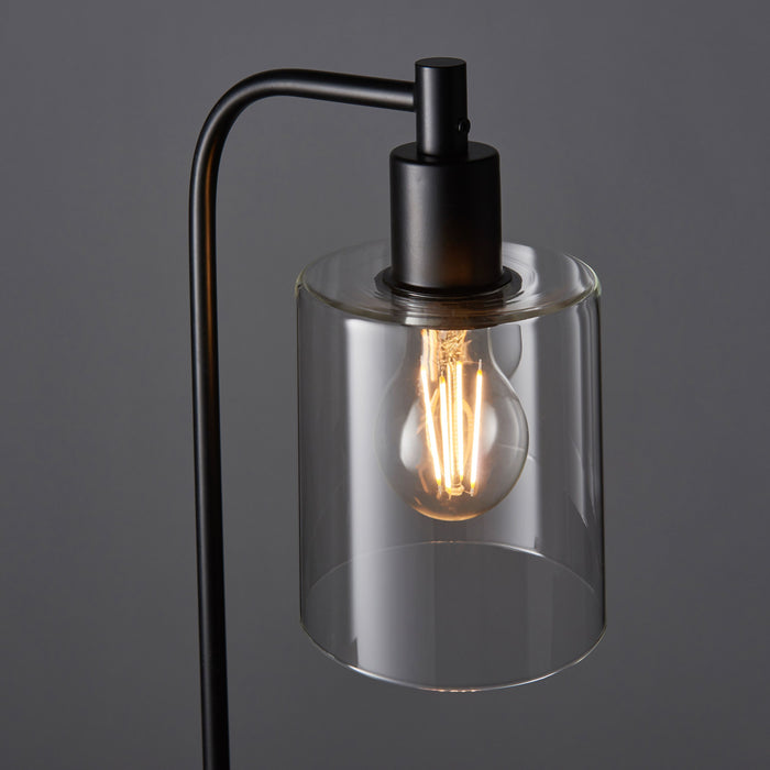 Toledo Table Lamp in Clear & Matt Black