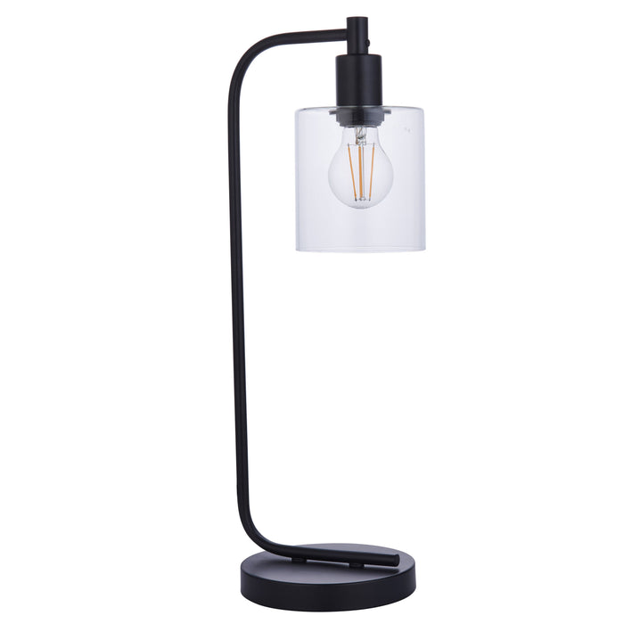 Toledo Table Lamp in Clear & Matt Black