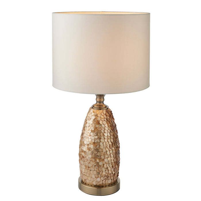 Dahlia Antique Brass Table Lamp