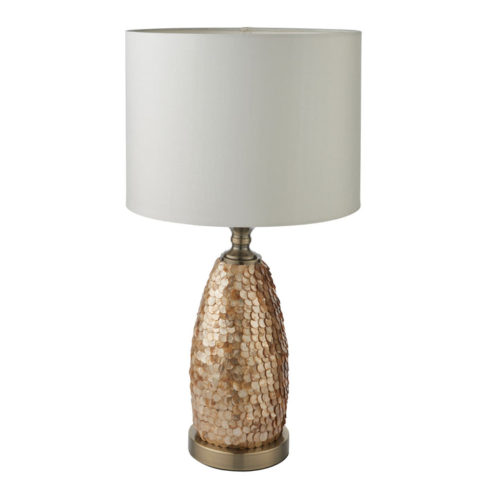 Dahlia Antique Brass Table Lamp