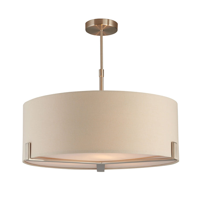 Hayfield Nickel Ceiling Light Pendant Light With Natural Shade