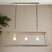 Endon Collection 3-Light Dimmable LED Pendant in Antique Brass and Clear Glass