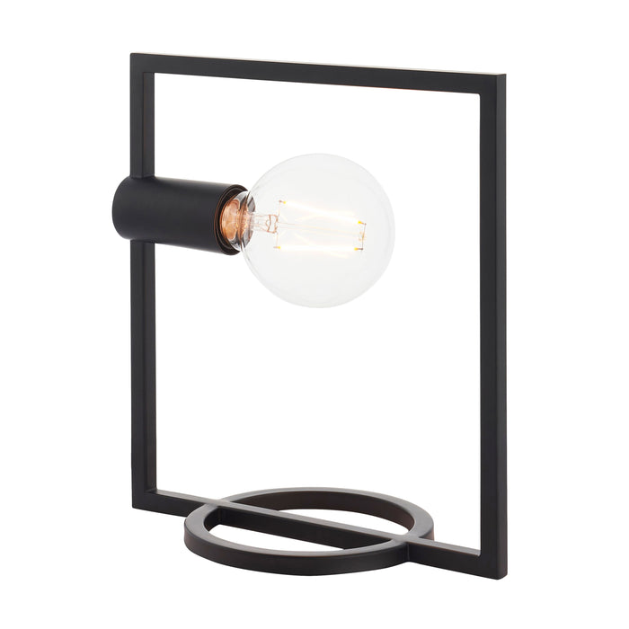 Black Metal Square Table Lamp