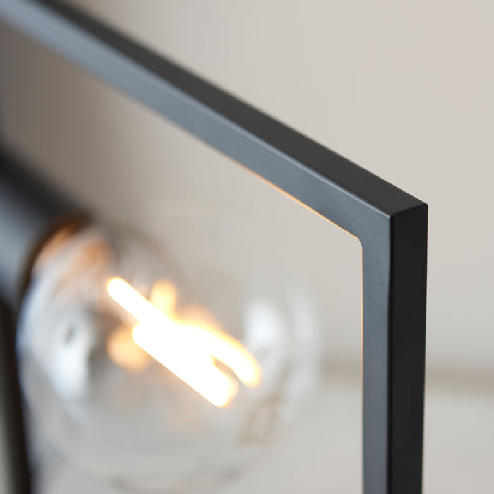 Black Metal Square Table Lamp