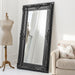 Eleanor Metal Floor Mirror, Rectangle, Black Frame