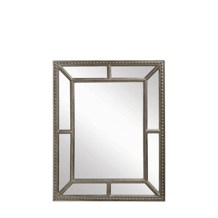 Carolina Wooden Floor Mirror, Small, Rectangular, Pewter Frame 