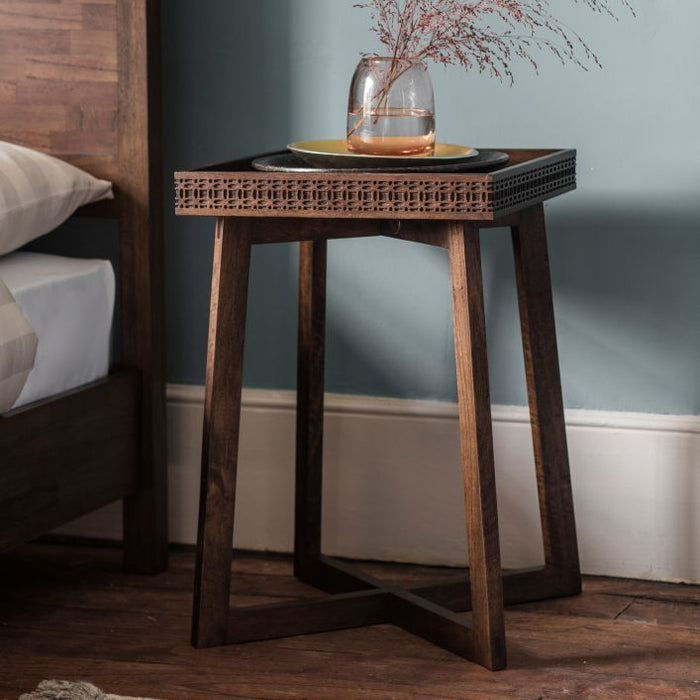 Marrakesh Brown Mango Wood Side Table / Bedside Table