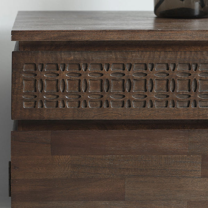 Marrakesh Sideboard, Dark Brown, Mango Wood, 3 Door, 2 Drawers