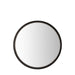 Boutique Wooden Wall Mirror, Round, Black Frame, 90cm