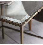 Amelia Bronze Metal & Glass Side Table - 55cm