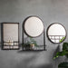 Jasmine Decorative Glass/Metal Mirror In Black