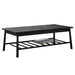 Clara Rectangle Coffee Table, Black Solid Oak