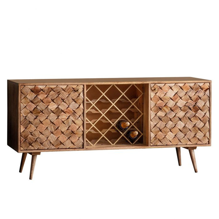 Malone Sideboard, Burnt Wax, Mango Wood, 2 Door