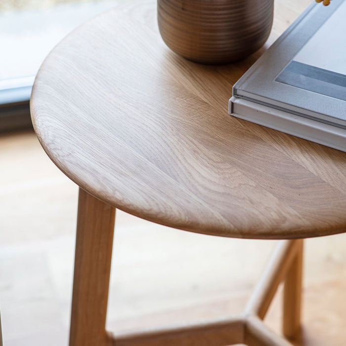 Naples Side Table, Solid Oak