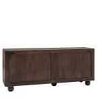 Havana Contemporary Walnut 4 Door Sideboard