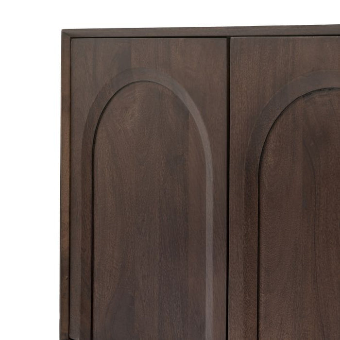 Havana Contemporary Walnut 4 Door Sideboard