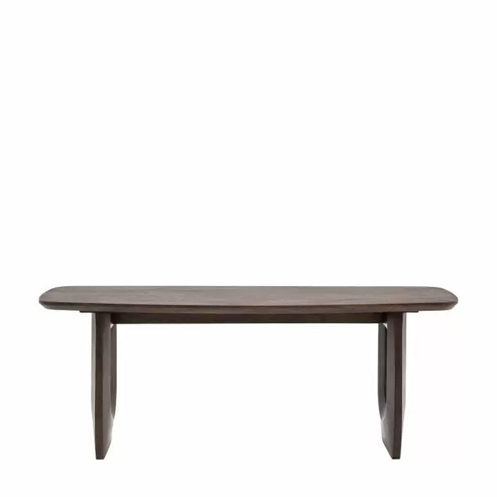 Havana Curved Dining Bench, Walnut Mango Wood