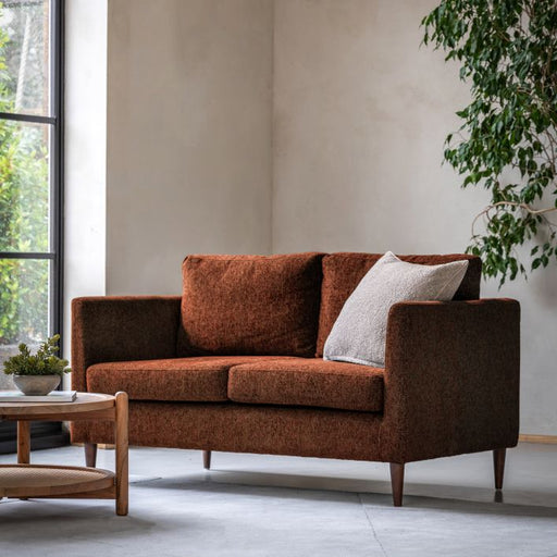 Charlesville Rust Fabric 2-Seater Sofa - Decor Interiors