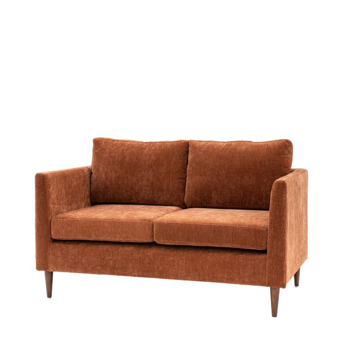 Charlesville Rust Fabric 2-Seater Sofa