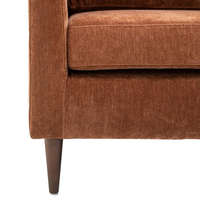 Charlesville Rust Fabric 3-Seater Sofa