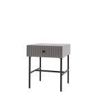 Weston Contemporary Grey Bedside Table with Drawer - Elegant Bedroom Accent