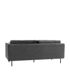 Chiswick 3 Seater Truffle Velvet Sofa with Black Metal Legs