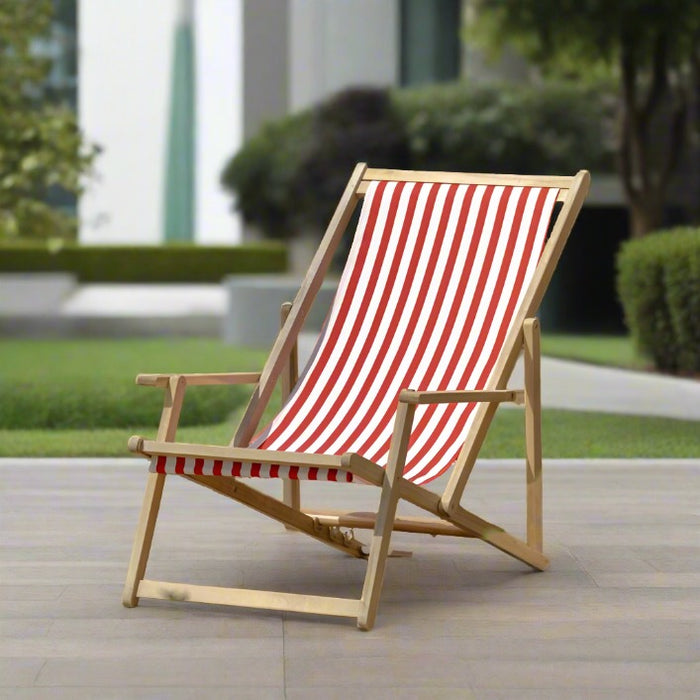 Red Stripe Deck Chair