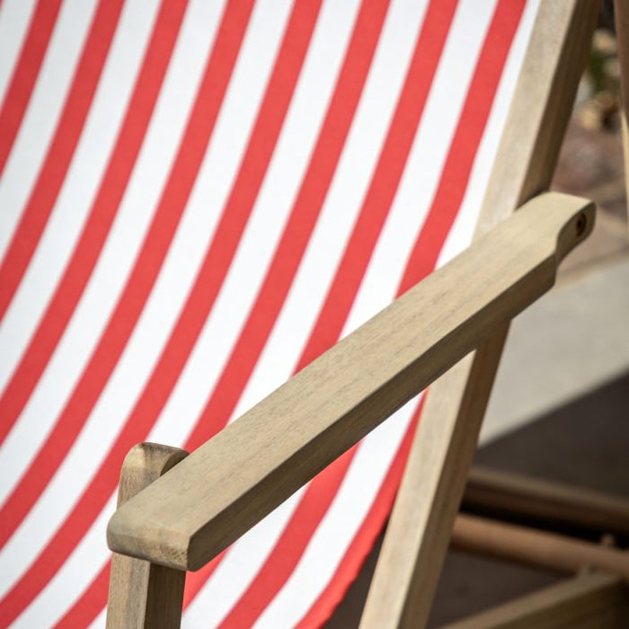 Red Stripe Deck Chair