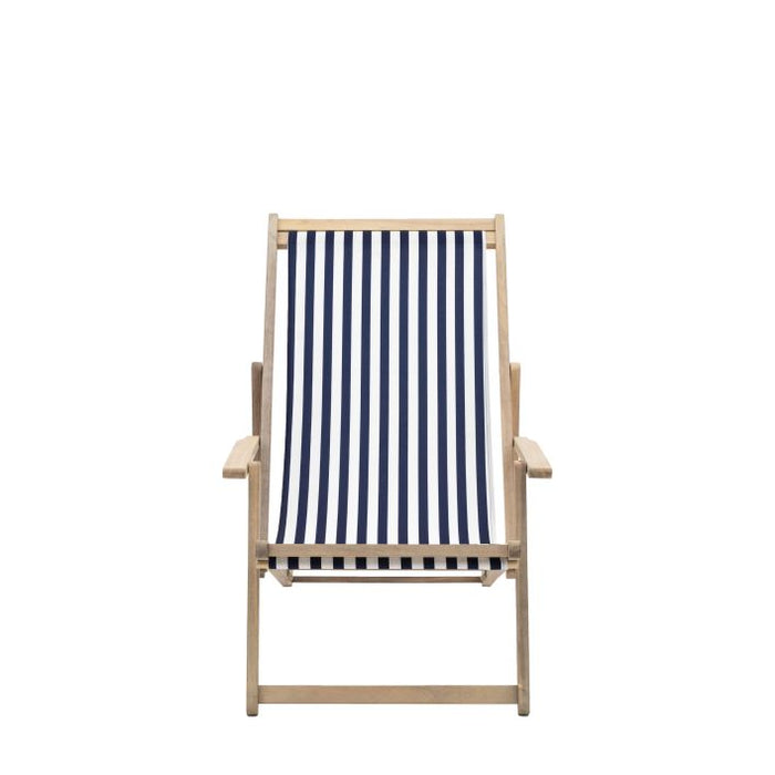 Blue and White Stripe Deck Chair