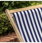 Blue and White Stripe Deck Chair