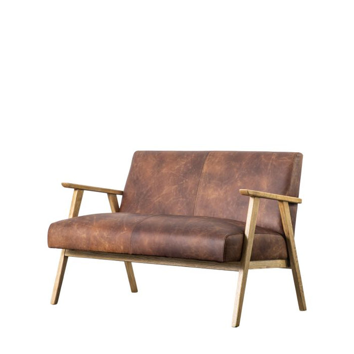 Missano 2-Seater Sofa in Vintage Brown Leather