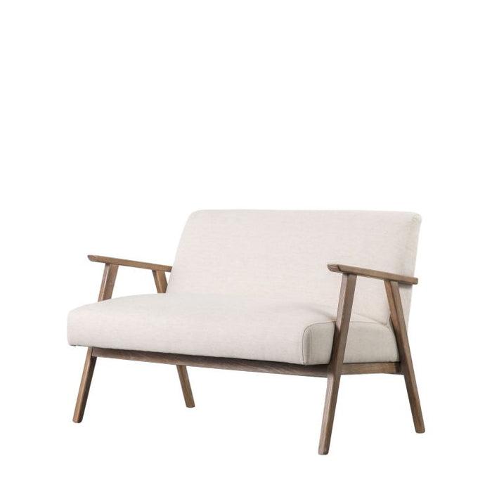 Missano 2-Seater Sofa in Natural Linen with Ash Wood Frame