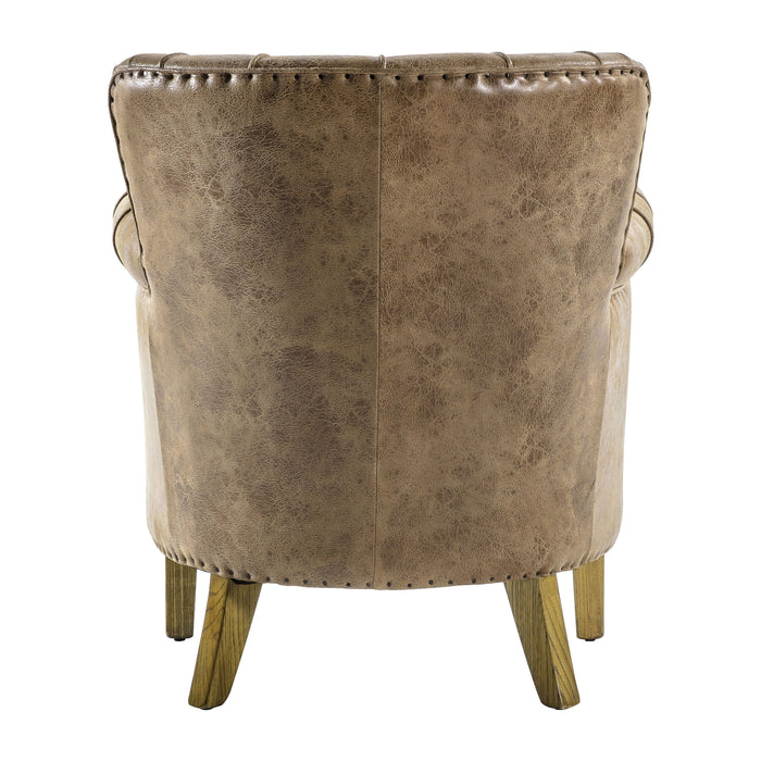 Rosie Armchair In Brown Leather