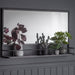 Sleek Black Rectangular Wall Mirror – Metal Frame & Functional Shelf - Decor interiors