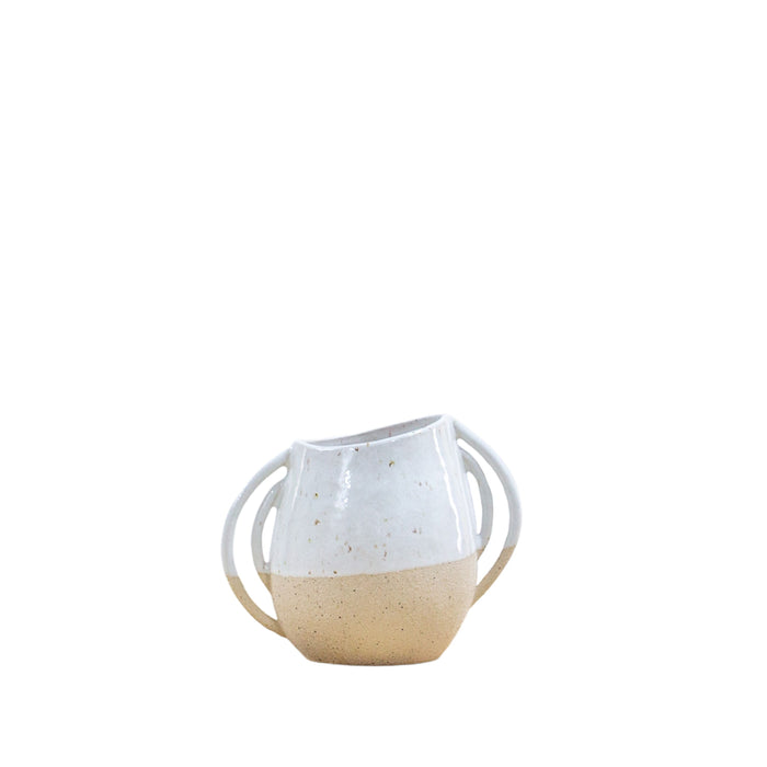 Sofia Ceramic Pot, White Cream